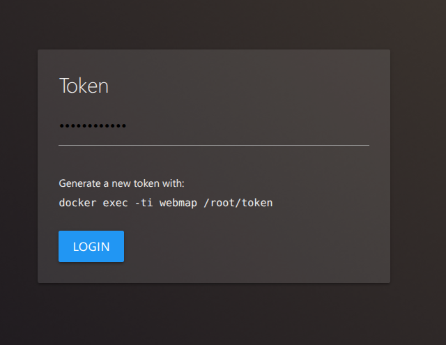 WebMap Login page